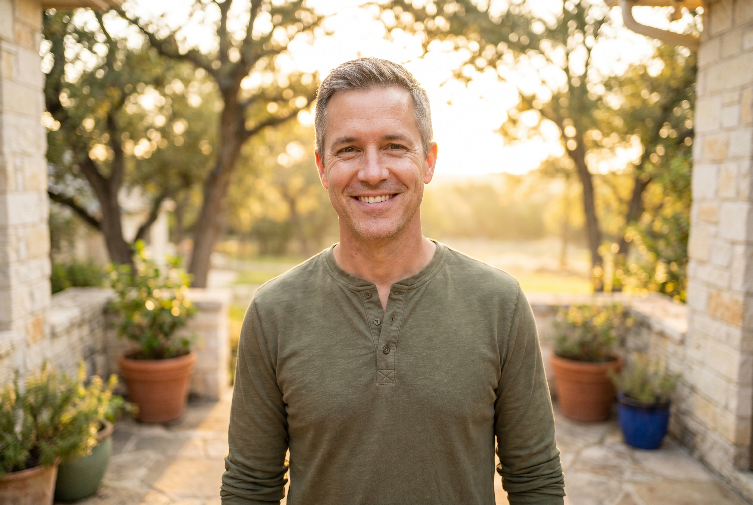 Richard, 62, looking fit and energetic outdoors in Austin